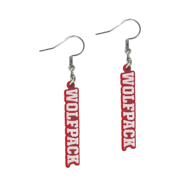 Acrylic Earrings Wolfpack